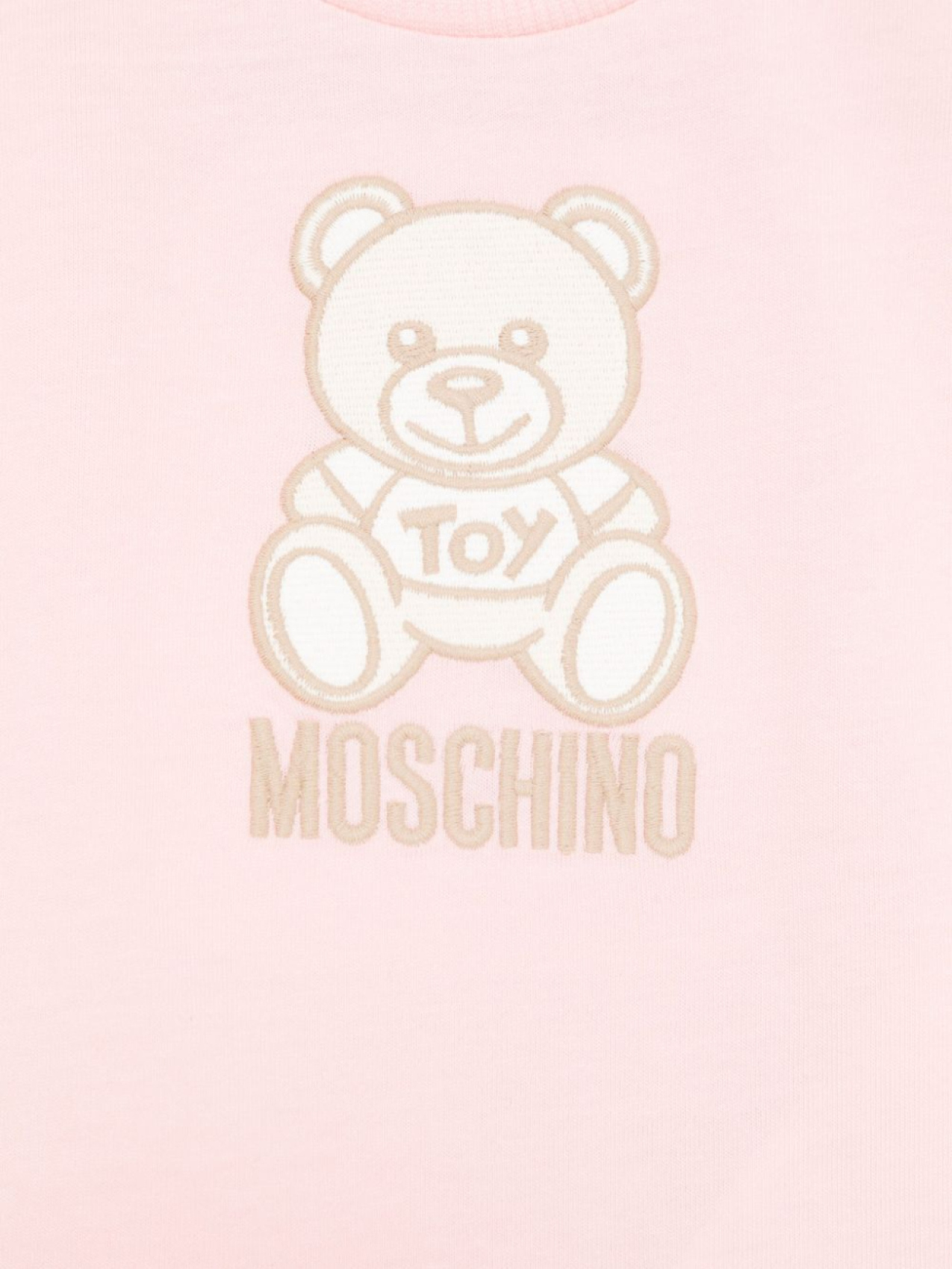 Moschino Kids футболка Teddy Bear, розовый — фото 3