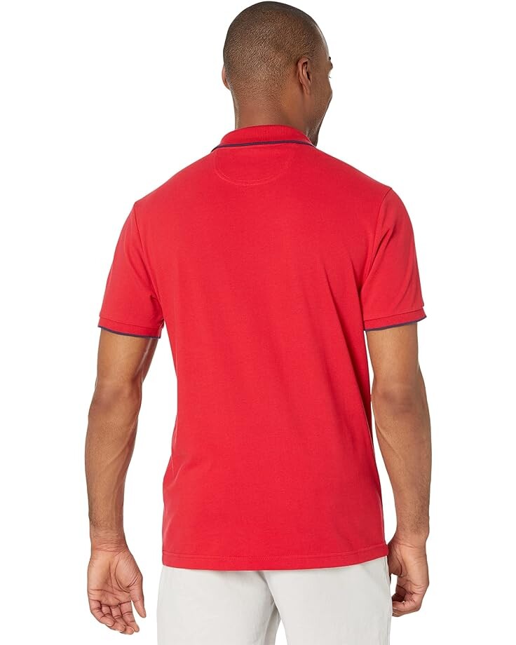 

Поло U.S. POLO ASSN. Short Sleeve Slim Fit Vertical Pieced Pique Polo, цвет Engine Red
