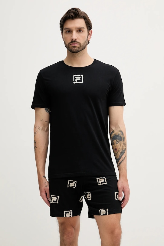 

Хлопковая пижама Fila, черный