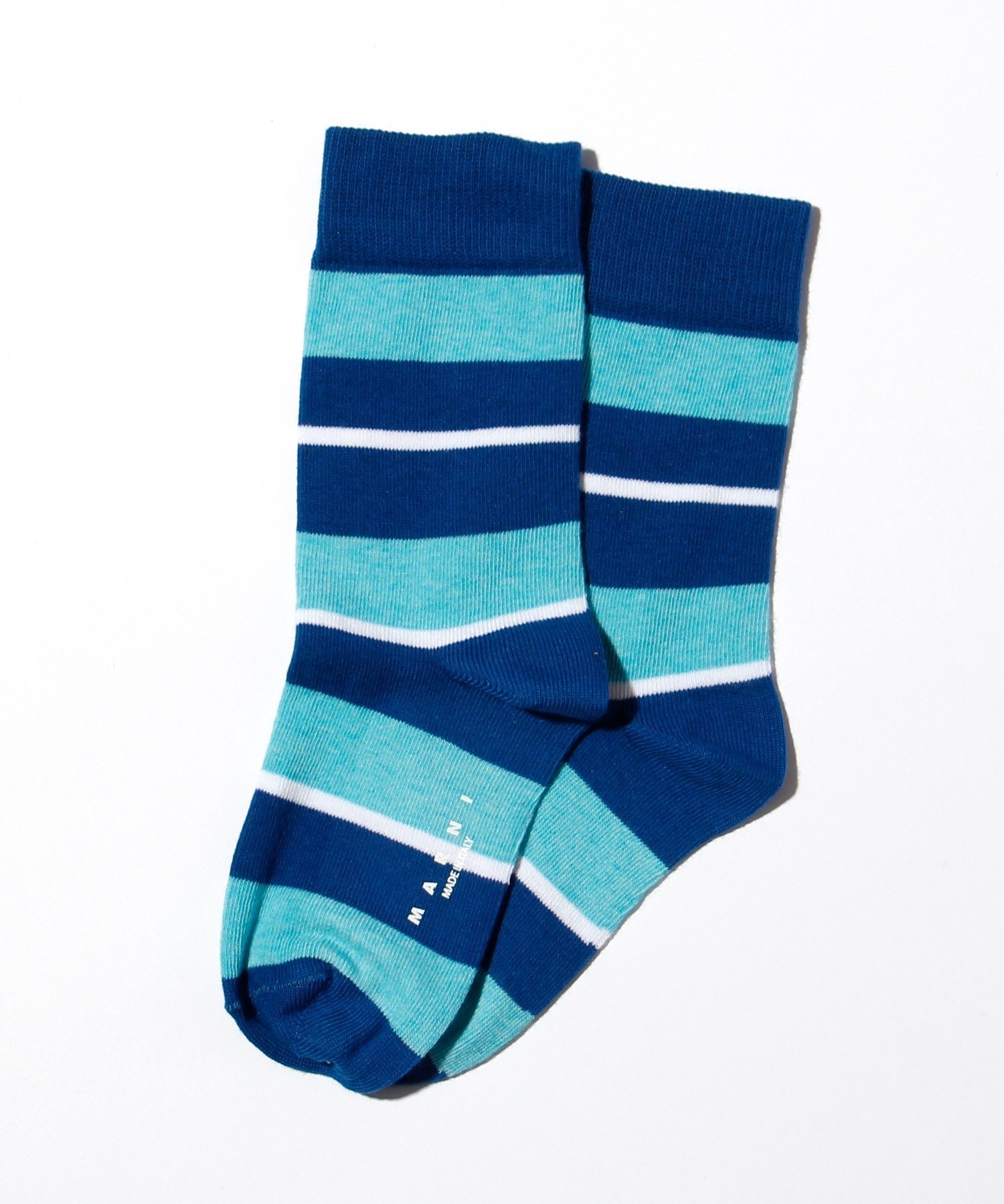 (K) MARNI/M00481-M00LR Детские и подростковые полосатые носки, Blue
