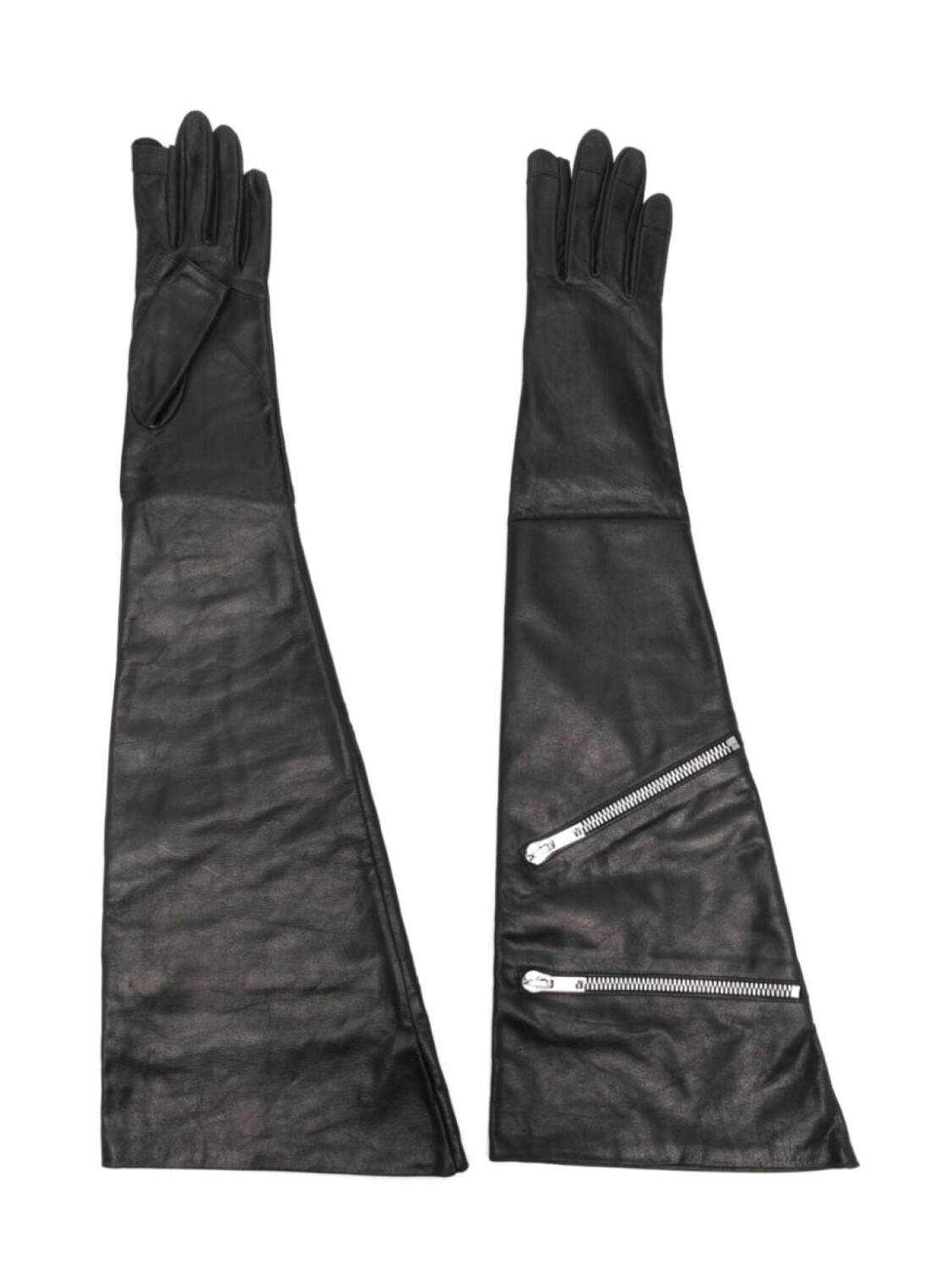

Rick Owens перчатки с застежкой-молнией, черный
