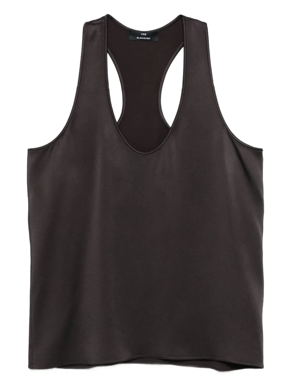 

Атласный топ с американской проймой CHB CHRISTIAN BOARO, коричневый