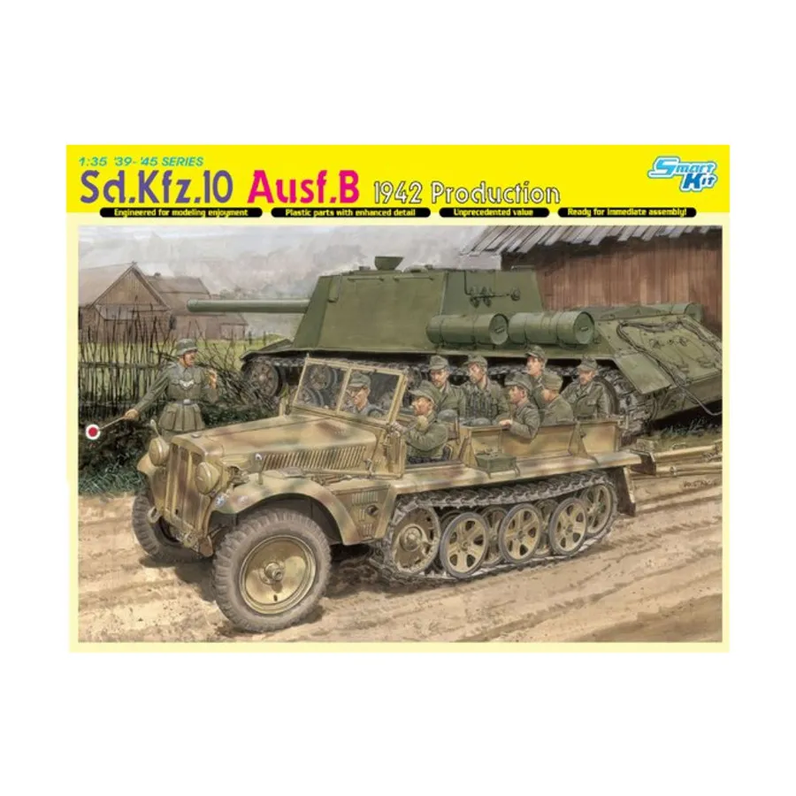 

Sd.Kfz.10 Ausf.B - производство 1942 г. (Smart Kit), Dragon Models - '39 to '45 Series - Germany (1:35)