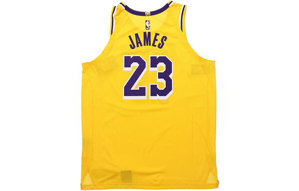 Майка Nike NBA AU Player Edition lakers LeBron James Connected Jersey Sports Basketball Yellow, желтый — фото 2