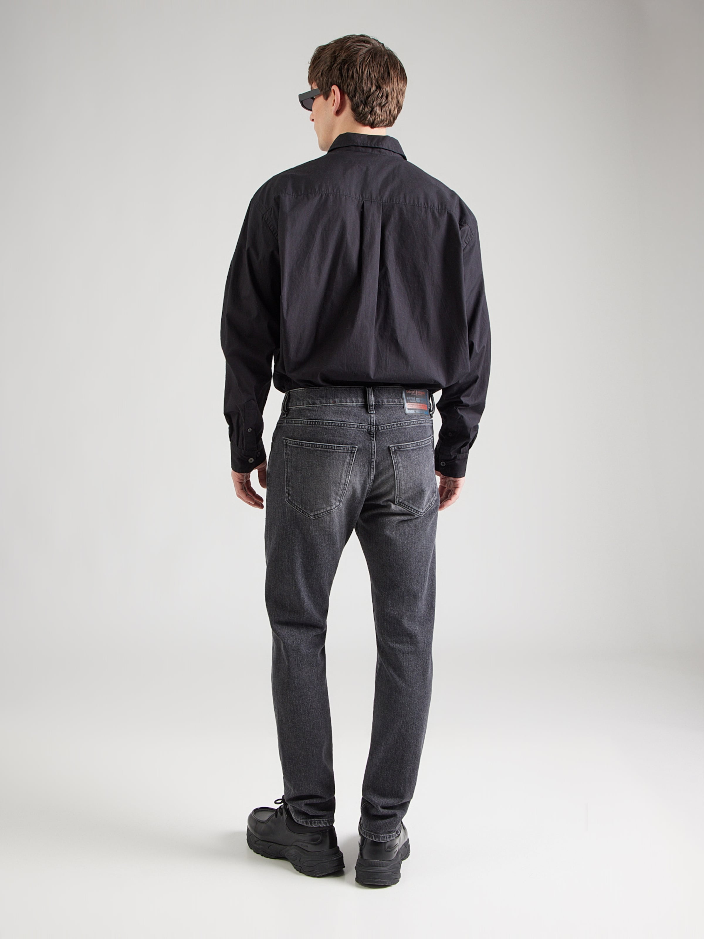 DIESEL Джинсы Slim fit '2019 D-STRUKT' в черном дениме — фото 4