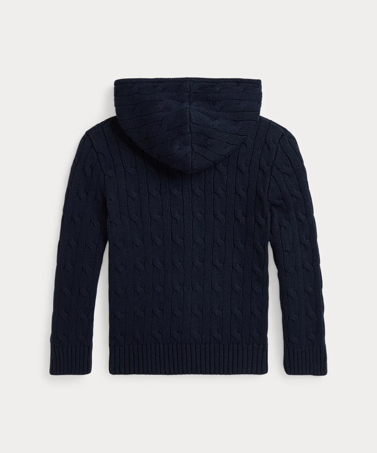Свитер флисовый на молнии с капюшоном Ralph Lauren, из хлопка, тёмно-синий — фото 3