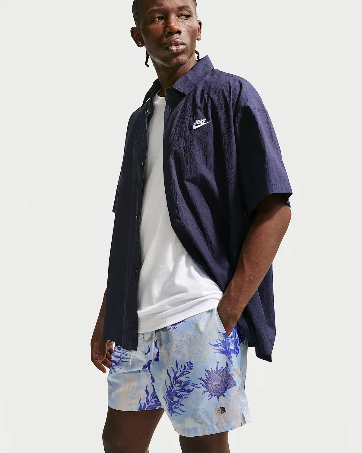 Мужские шорты Nike Club Flow, Celestine Blue/Moon Particle — фото 4