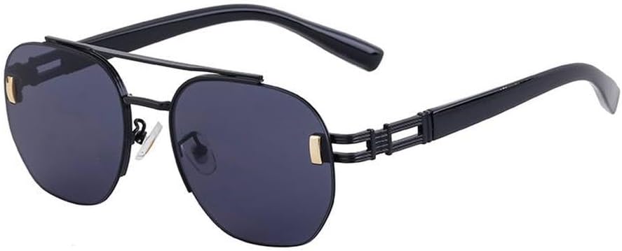 

Мужские солнцезащитные очки в металлической оправе, классические прямоугольные солнцезащитные очки для вождения, очки с защитой от УФ-излучения UV400 LVTFCO, C1blackgray