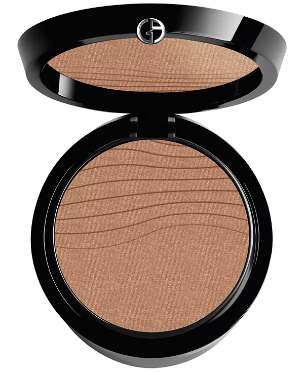 Светящаяся шелковистая прессованная фиксирующая пудра Armani, 7 (medium to tan with peach undertones)