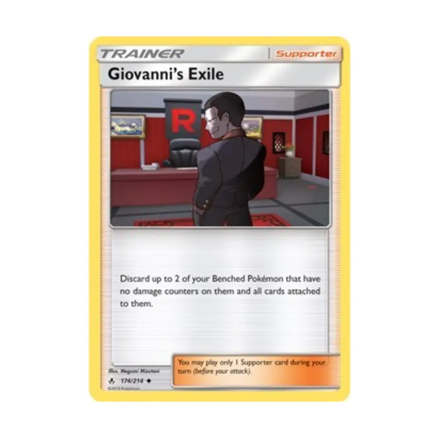 

CCG Изгнание Джованни (U) # 174, Pokemon - SM - Unbroken Bonds - Singles