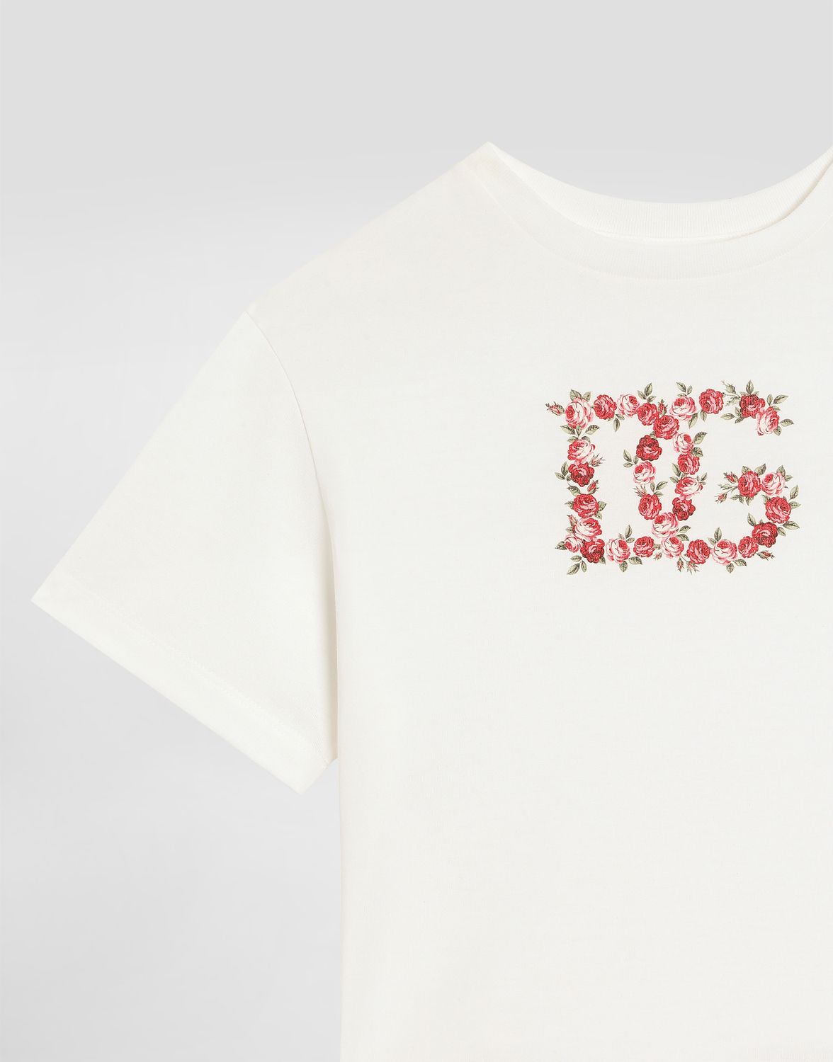 Футболка из джерси с принтом логотипа DG DOLCE & GABBANA, белый — фото 3
