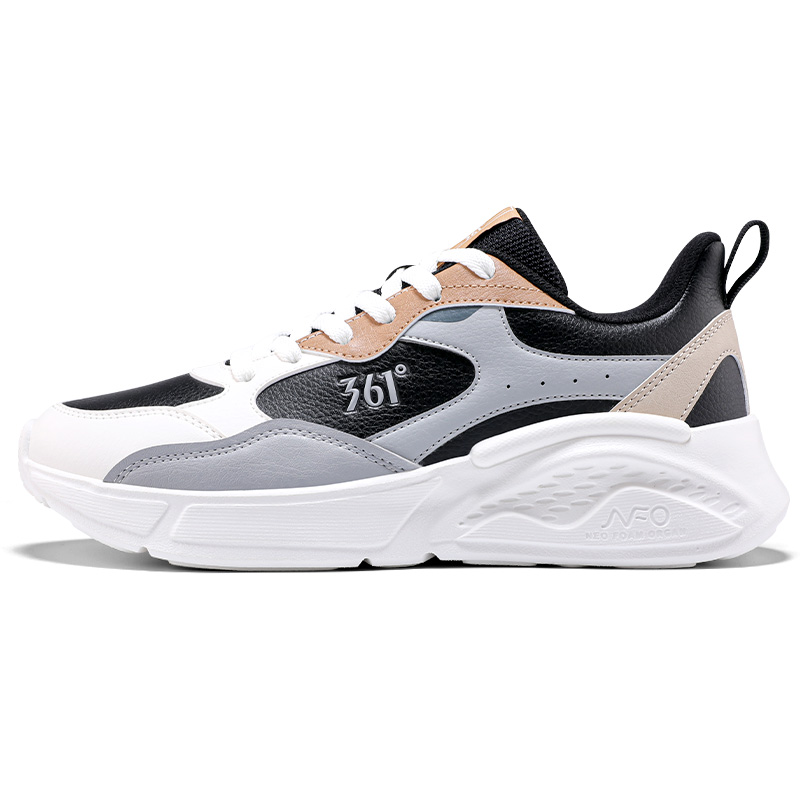 

361° Slip Resistant Abrasion Resistant низкие повседневные кроссовки мужские Black Gray