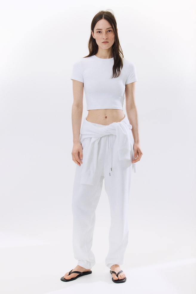 

Короткая футболка из микрофибры H&M, белый