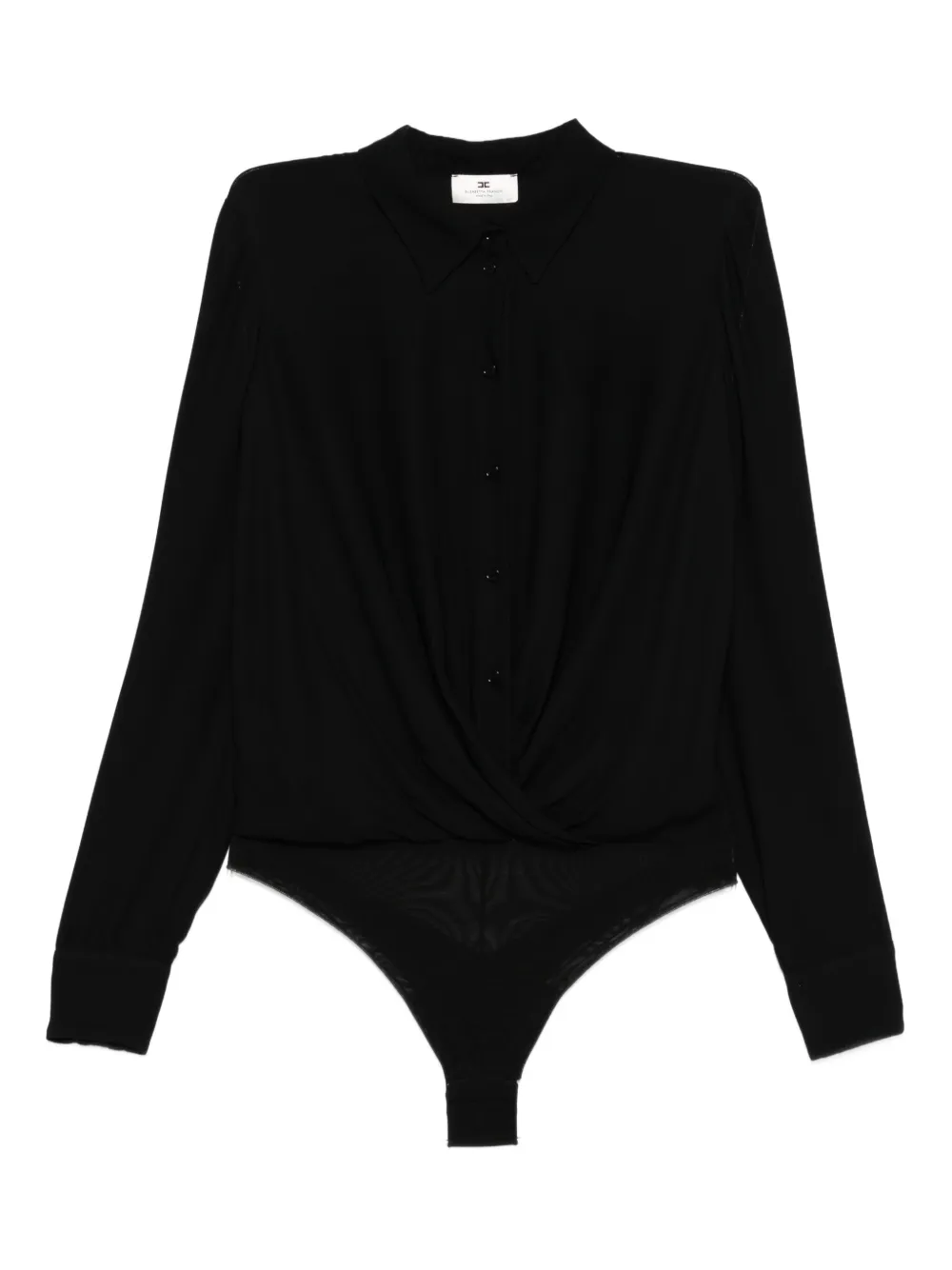 

Боди с драпировкой Elisabetta Franchi, черный