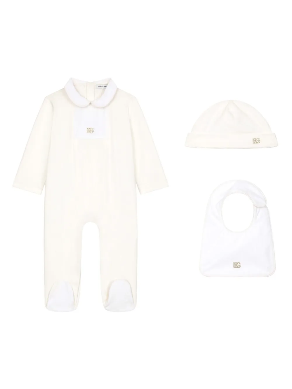 

Комплект для новорожденного Interlock с логотипом DG Dolce & Gabbana Kids, белый