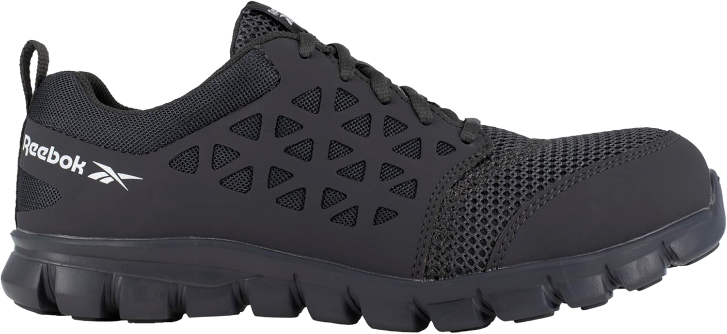 Мужские кроссовки Reebok Work Sublite Cushion с электрозащитным носком из сплава - черные — фото 2