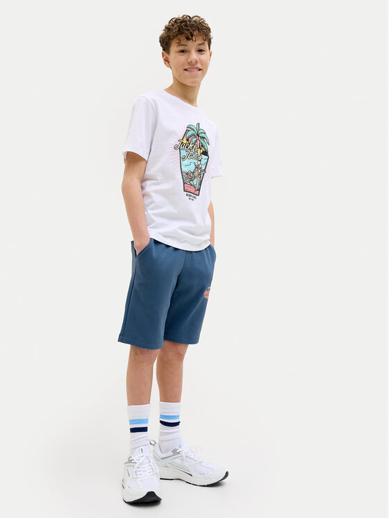 Облегающие спортивные шорты Logo 12249970 Jack&Jones Junior, синий — фото 4