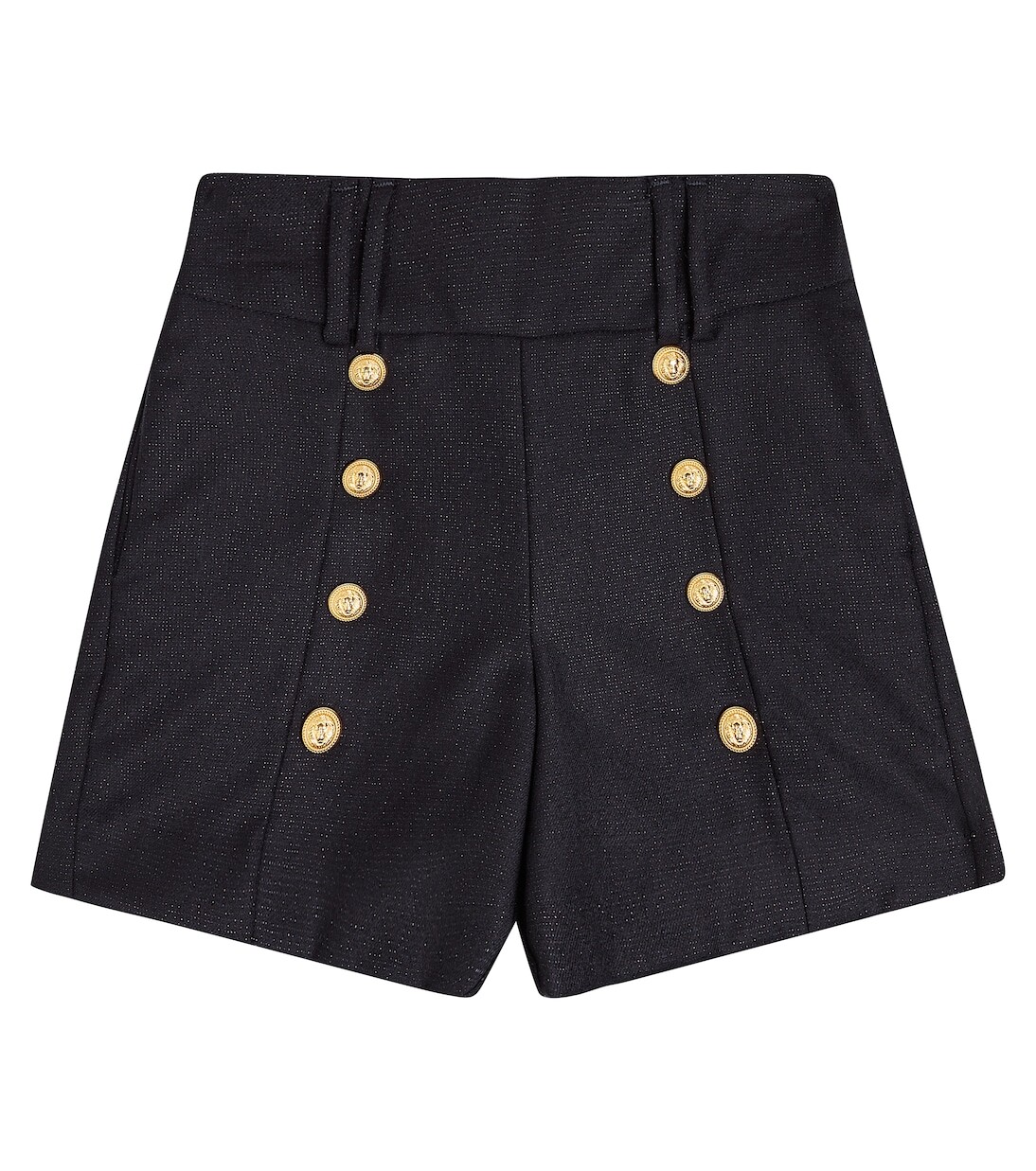 

Украшенные шерстяные шорты Balmain Kids, синий