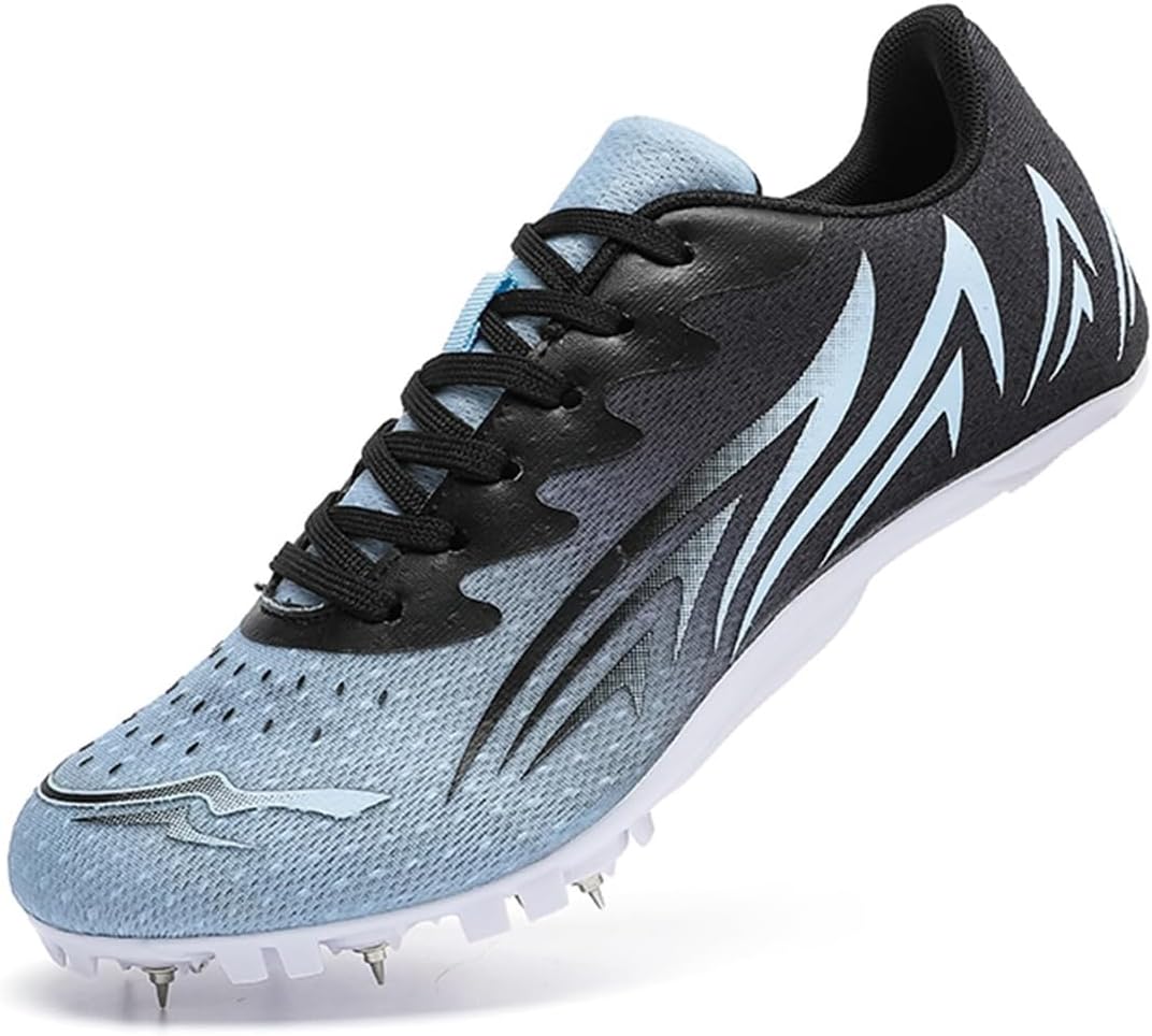 

Мужские и женские спринтовые шиповки, легкие кроссовки с противоскользящей подошвой для бега и прыжков, дышащие спортивные кроссовки для легкой атлетики Donfaauk, черный