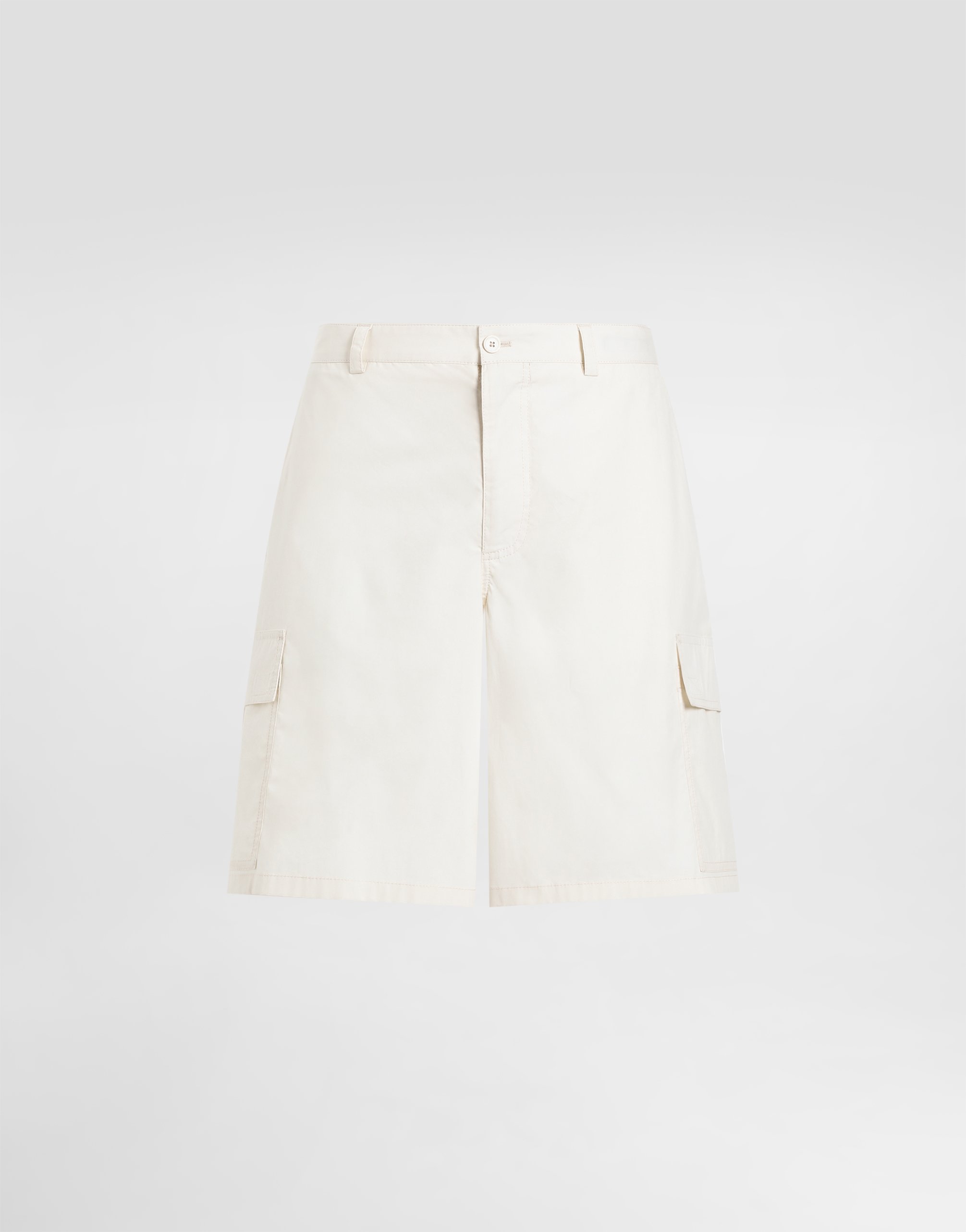 

Хлопковые брюки-карго шорты Dolce & Gabbana, бежевый