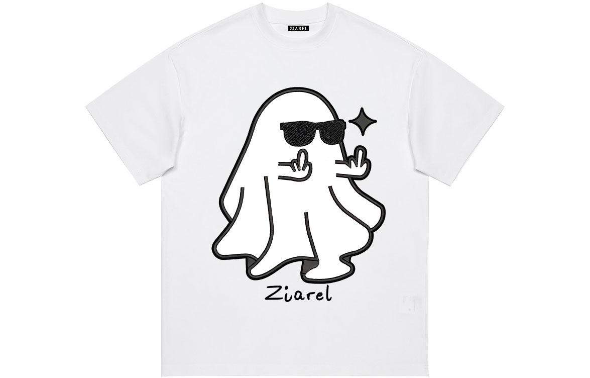 

Футболка Unisex Crew Neck Moderate Heavyweight ZIAREL, белый[sunglasses ghost]