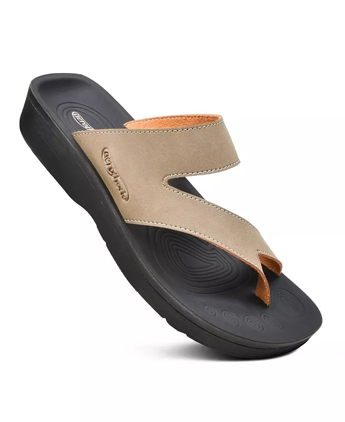 Женские сандалии Odal Split Toe с поддержкой свода стопы Aerothotic, коричневый/бежевый