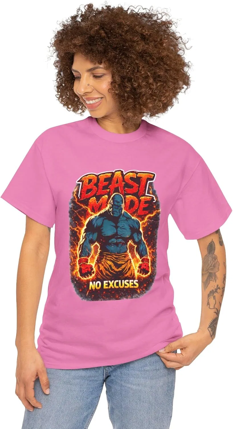 Футболка тренировочная Beast Mode No Excuses, Azalea — фото 2