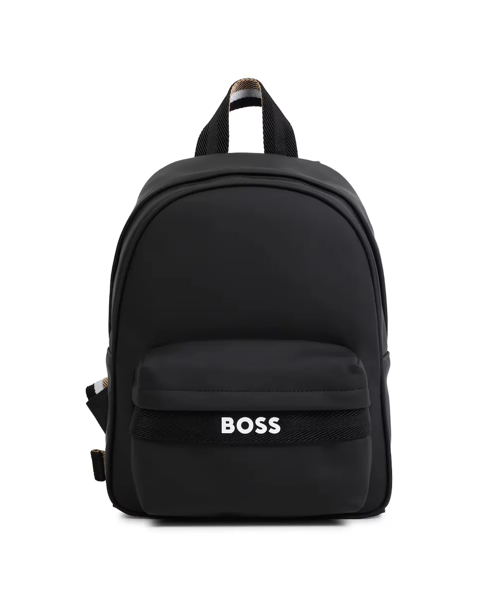 

Рюкзак для мальчика с передним карманом BOSS Kidswear, чёрный