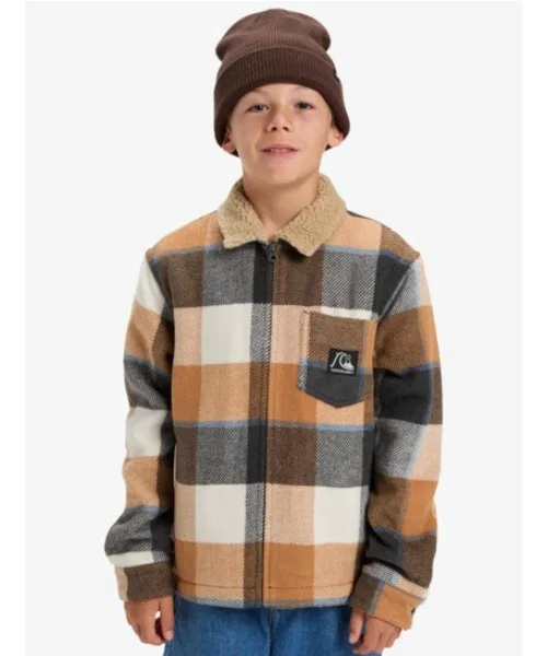 Куртка-бомбер Quiksilver DNA Sherpa Harringto для детей, коричневая