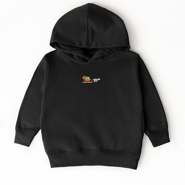 

Толстовка с капюшоном для малышей с вышивкой в виде гуся в санях The Juniper Shop, Black