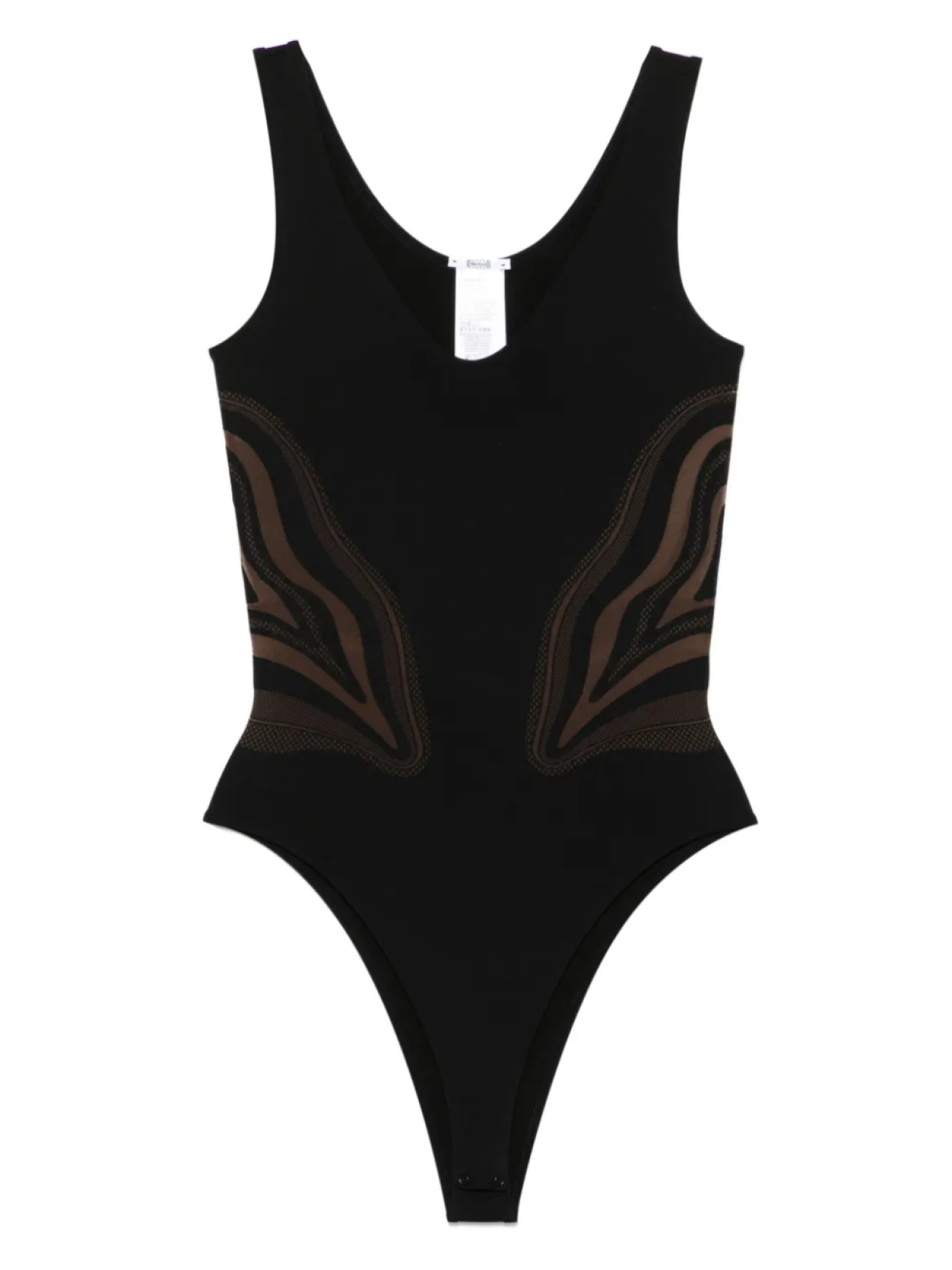 

Боди Wolford с прозрачными вставками, черный
