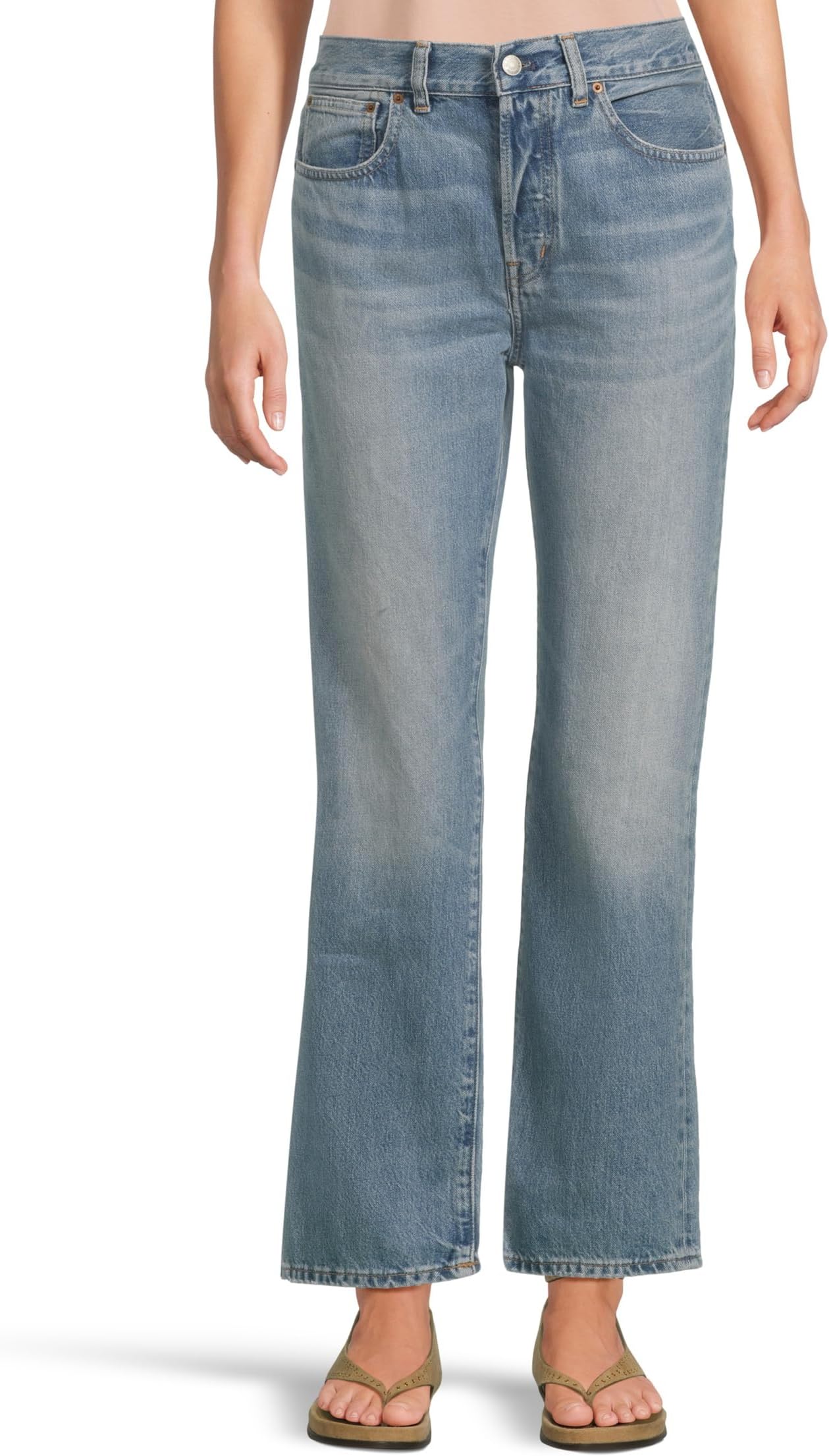 

Джинсы Madewell The Longline Straight Jean In Atlin Wash, цвет Atlin Wash