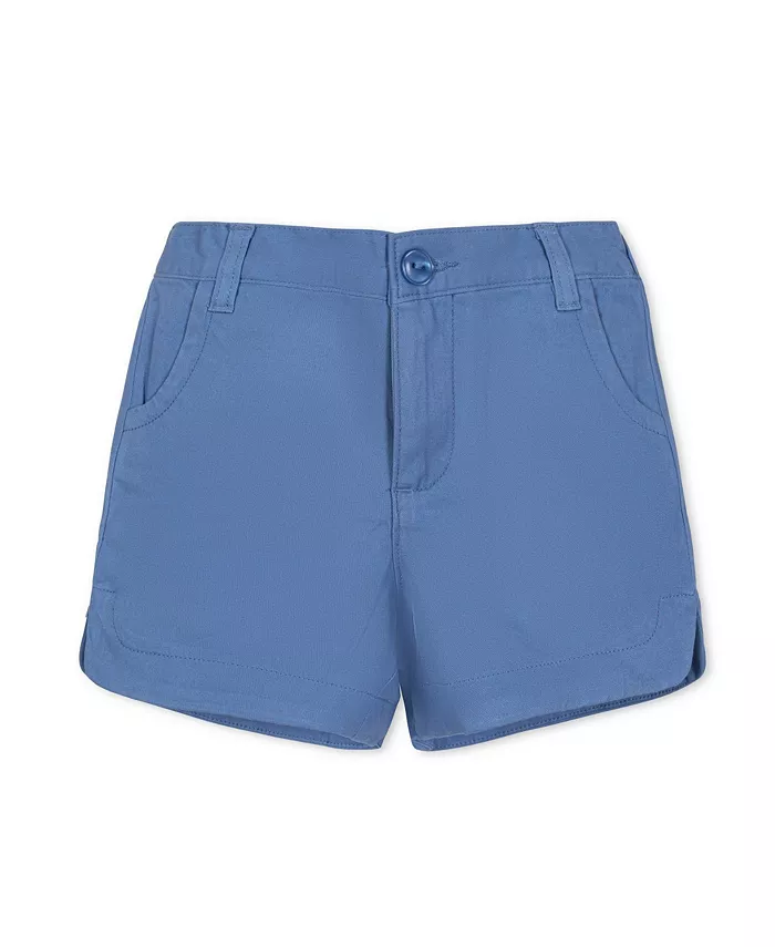 

Шорты на резинке из стретч-сатина для девочек Toddler Girls Stretch Chino Pull-On Short Hope & Henry, синий