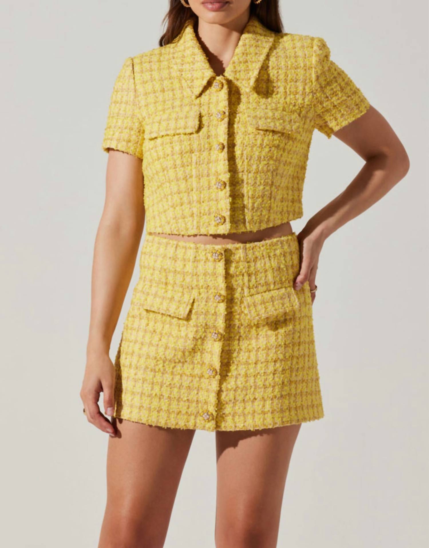 

Жакет Mavey Tweed желтого цвета ASTR