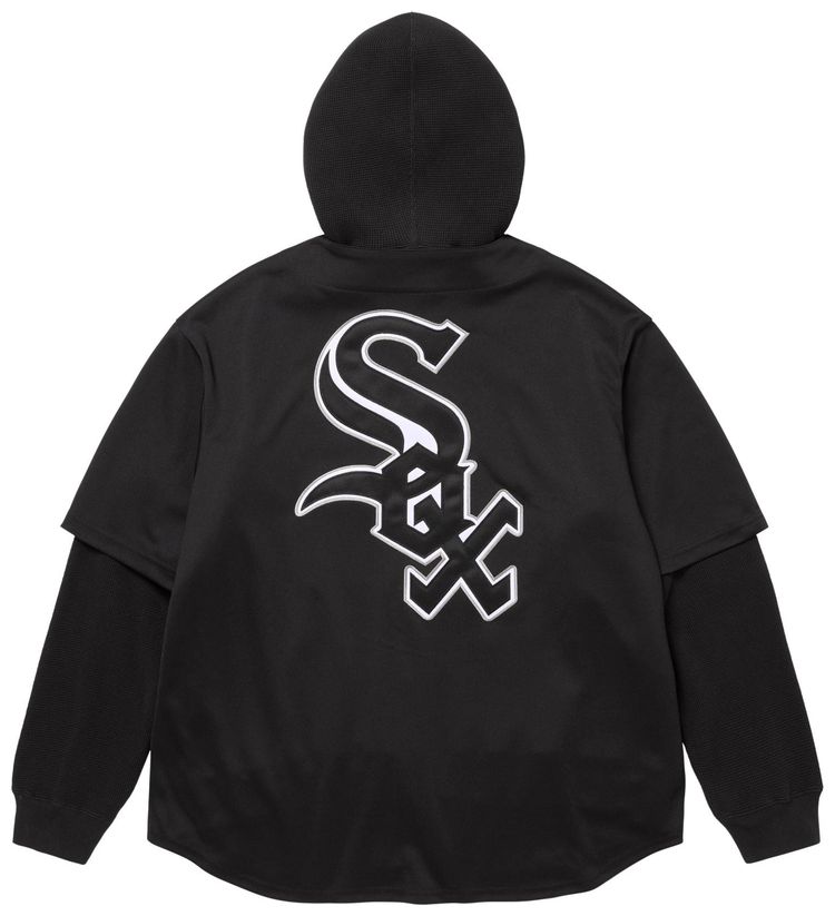 Толстовка Supreme x Chicago White Sox с капюшоном, черная — фото 2