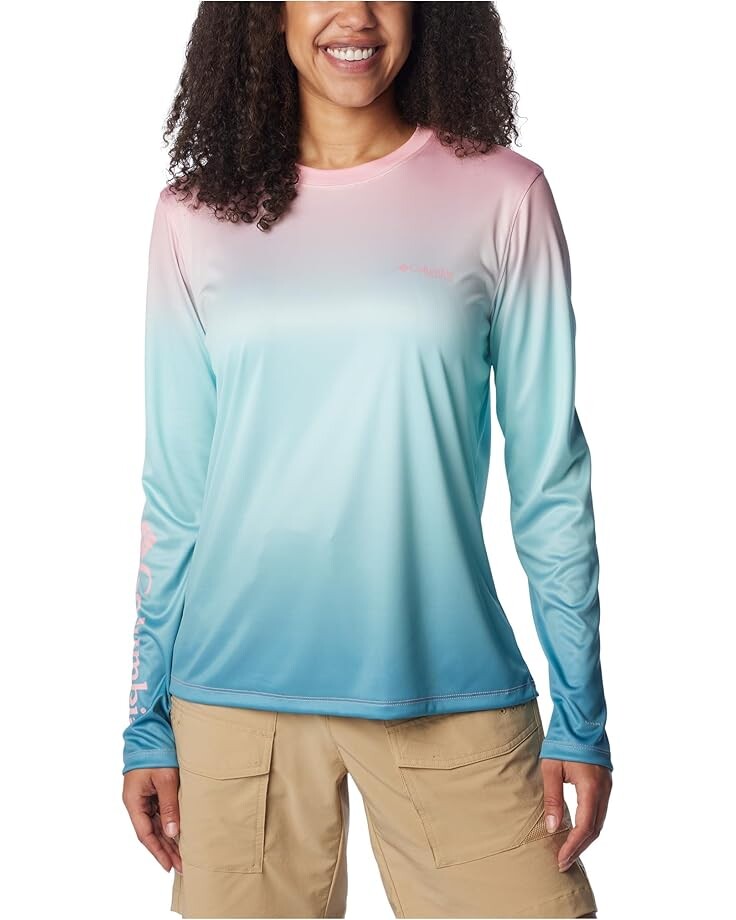 

Футболка Columbia Tidal Tee Pfg Palm Rise, цвет Sorbet Gradient/Palm Rise