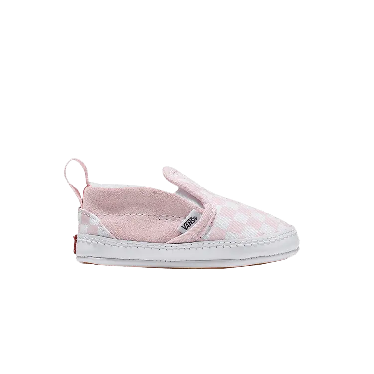 

Кроссовки Vans Classic Slip-On V Crib 'Checkerboard - Pink True White', розовый