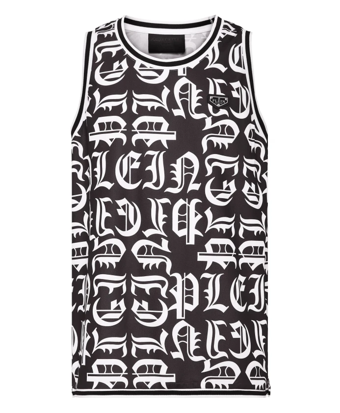 

Топ-Майка в готическом стиле, пленэр Philipp Plein, черный