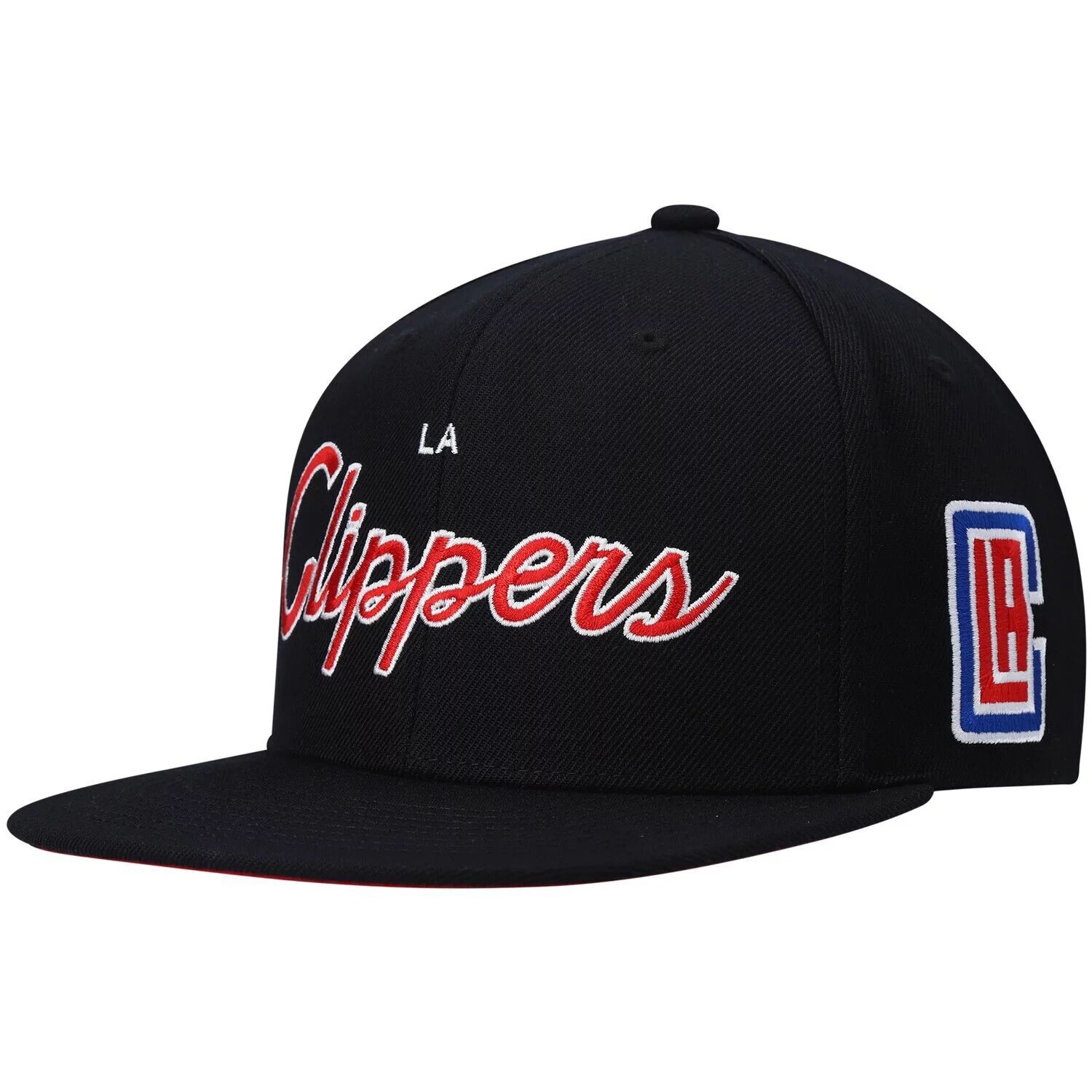 

Мужская черная мужская кепка Mitchell & Ness LA Clippers Hardwood Classics Script 2.0 Snapback