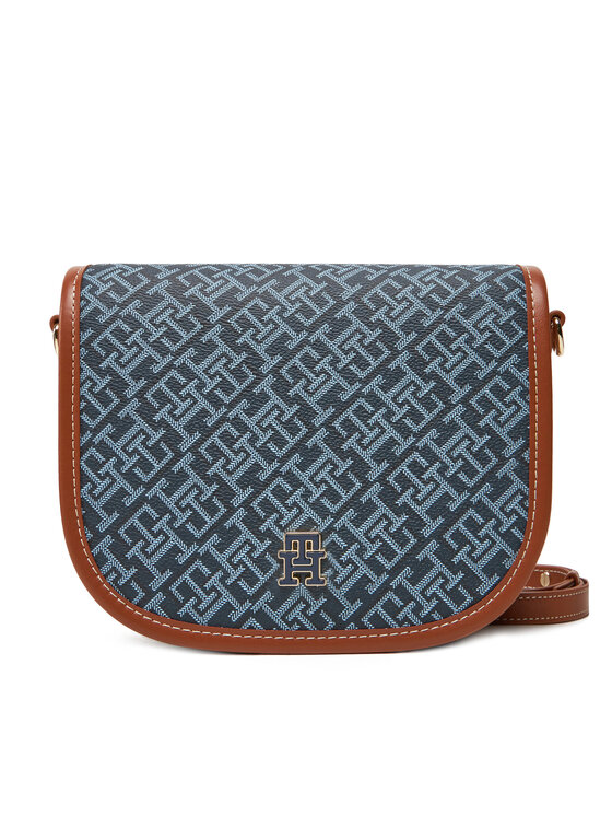 

Сумочка Th Monoplay Leather Saddle Bag AW0AW17414 Tommy Hilfiger, синий