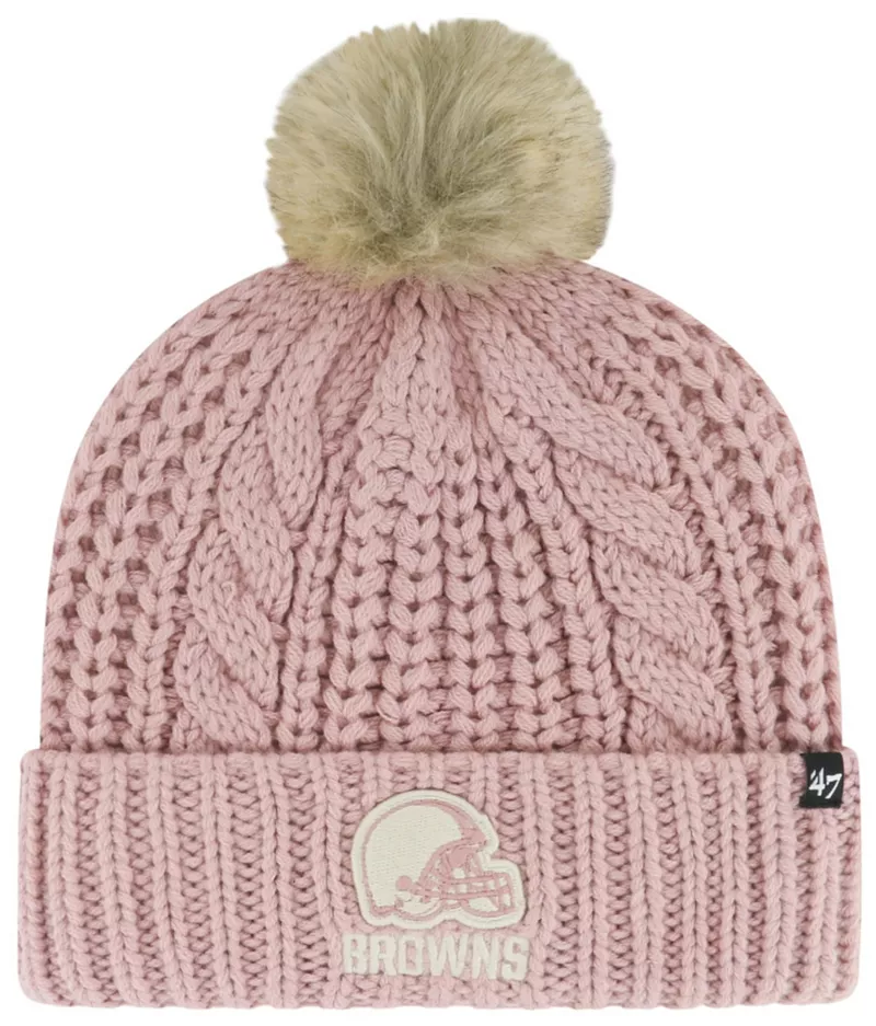 

Женская вязаная шапка с манжетами Cleveland Browns Meeko Dusty Rose '47