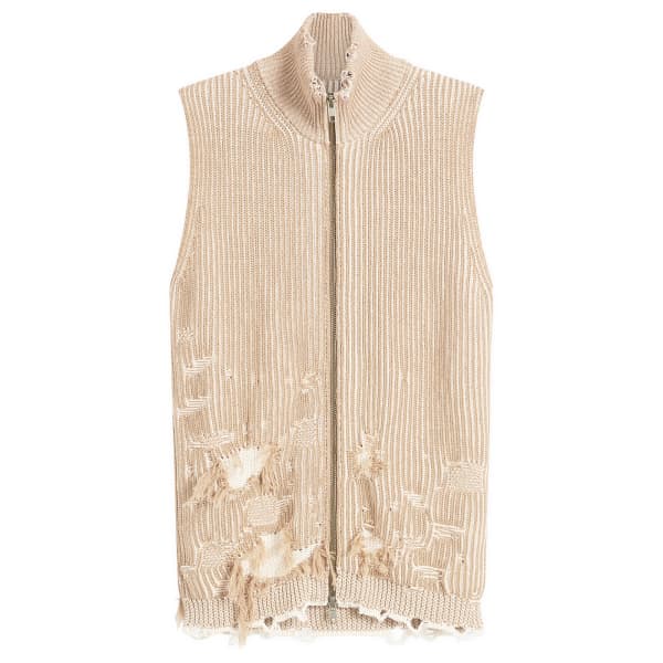 

Вязаный жилет Mm6 Maison Margiela, Camel & Chalk