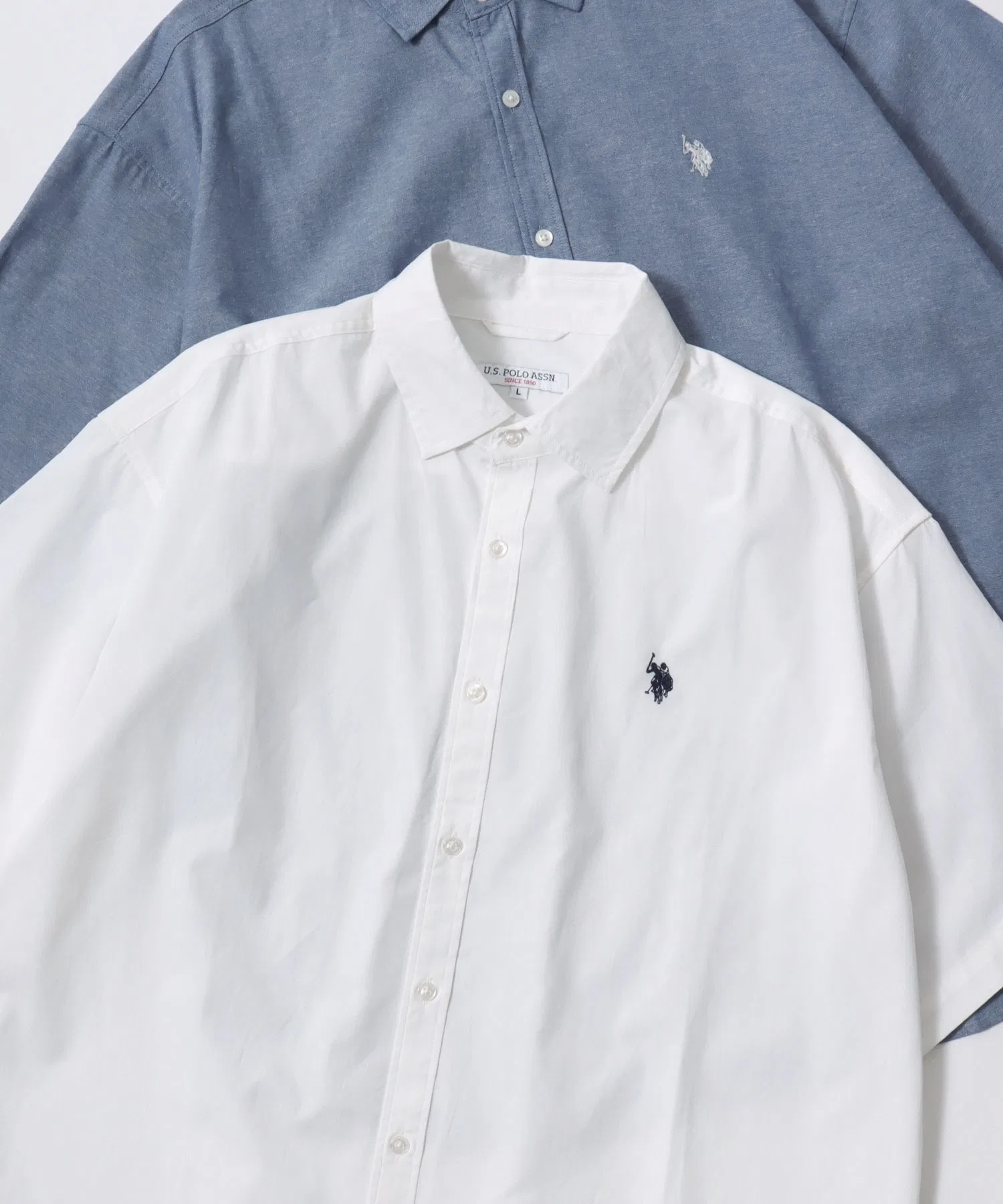 Унисекс рубашка U.S. POLO ASSN. Broad из хлопка с логотипом белая