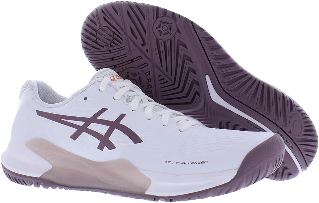 Кроссовки теннисные ASICS Gel-Challenger 14, Cloud White/Dusty Mauve-white — фото 4