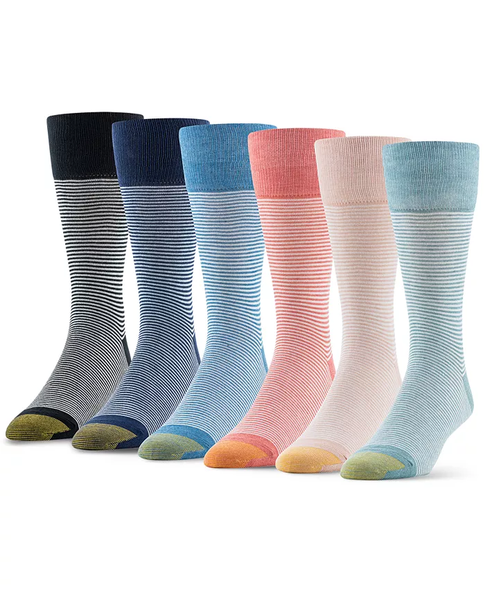 

Мужские носки Cambridge, 6 пар, однотонные Gold Toe, мультиколор