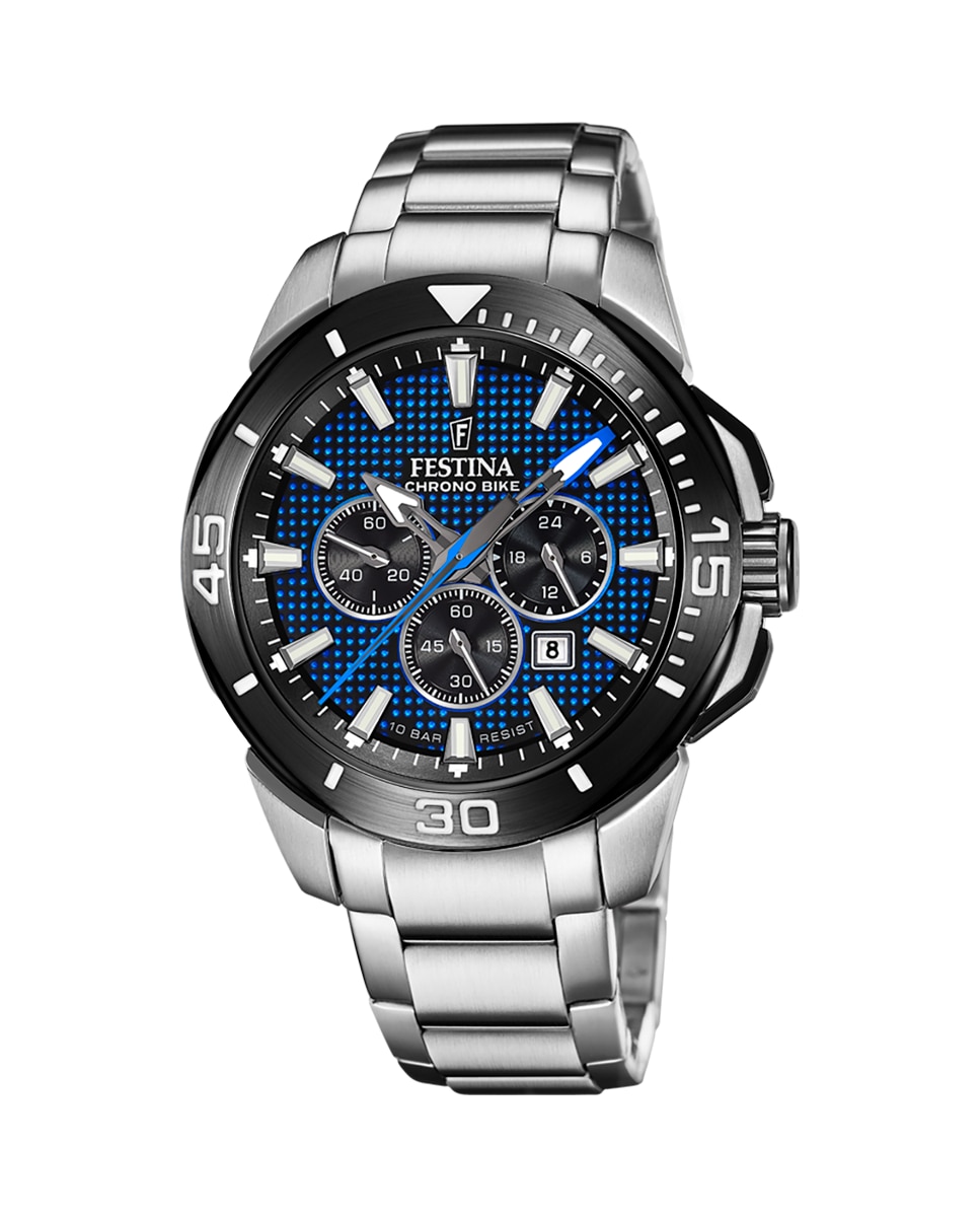 

Мужские часы F20641/2 Chrono Bike из серебристой стали Festina, серебро