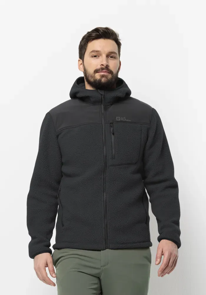 

Флисовая куртка Jack Wolfskin "KAMMWEG PILE FZ M", с капюшоном, цвет Phantom