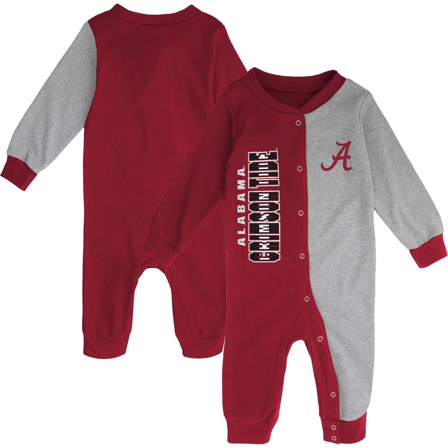 

Двухцветный спальный комбинезон Infant Crimson/Gray Alabama Crimson Tide в перерыве между перерывами Outerstuff