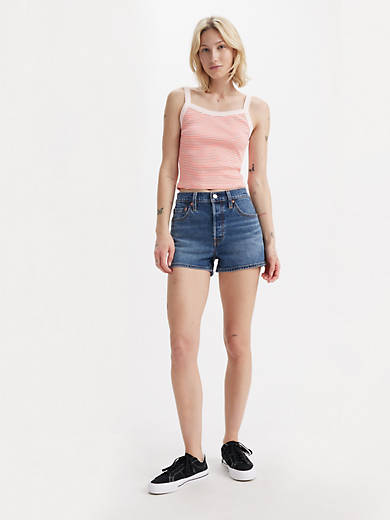 

Женские шорты 501 Original Fit с высокой посадкой Levi's, цвет Midnight - Dark Wash