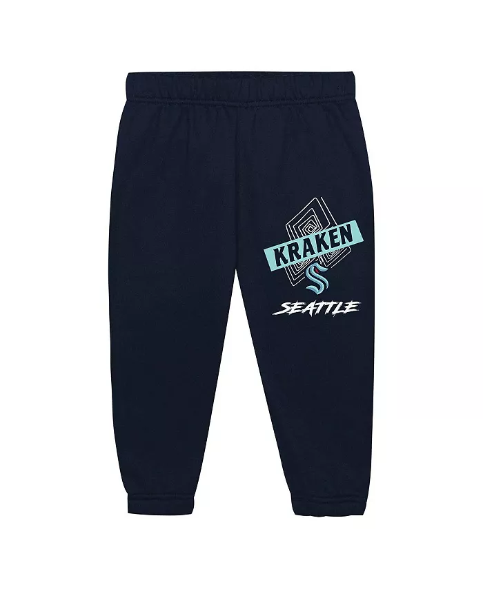 Детский комплект из флисовой толстовки и брюк Seattle Kraken с оверсайз кроем Two-Piece Oversized Block Buster Mitchell & Ness — фото 4